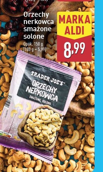 Orzechy nerkowca smażone solone Trader joe's promocja