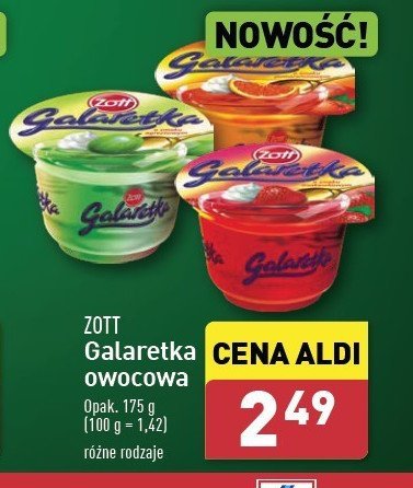 Galaretka agrestowa Zott galaretka promocja