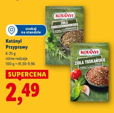 Przyprawy Kotányi promocja w Lidl