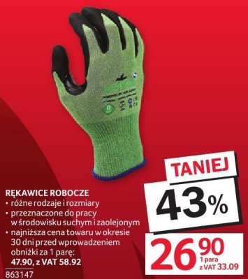Rękawice robocze promocja w Selgros