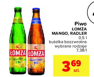 Piwo Łomża pszeniczne mango-marakuja 0.0% promocja