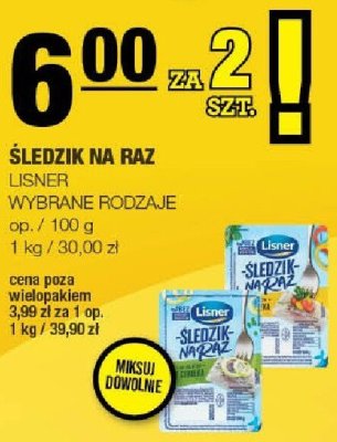 Śledzik na raz Lisner promocja w SPAR