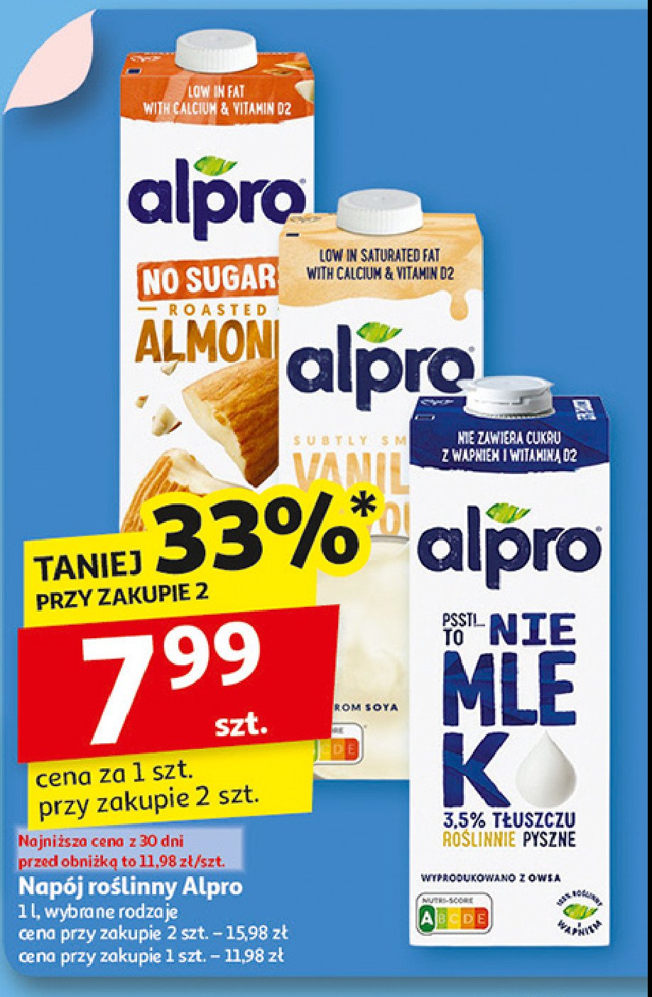 Napój sojowy waniliowy Alpro soya promocja w Auchan