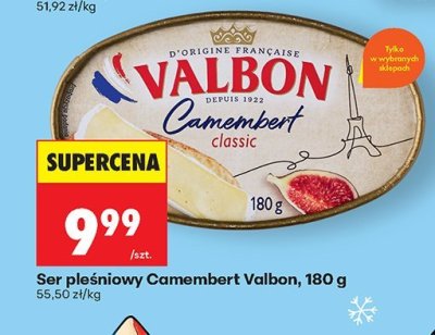 Ser pleśniowy Camembert Valbon, 180 g promocja w Biedronka