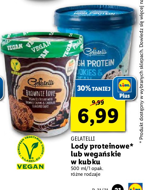 Lody wegańskie peanut & cookies Gelatelli promocja