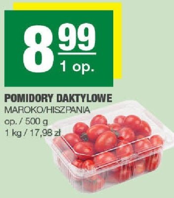 Pomidory daktylowe Maroko/Hiszpania promocja w SPAR