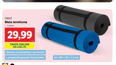 Mata termiczna 180 x 55 cm Crivit promocja