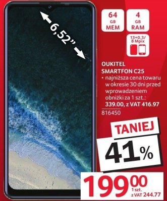 Smartfon Oukitel C25 promocja w Selgros