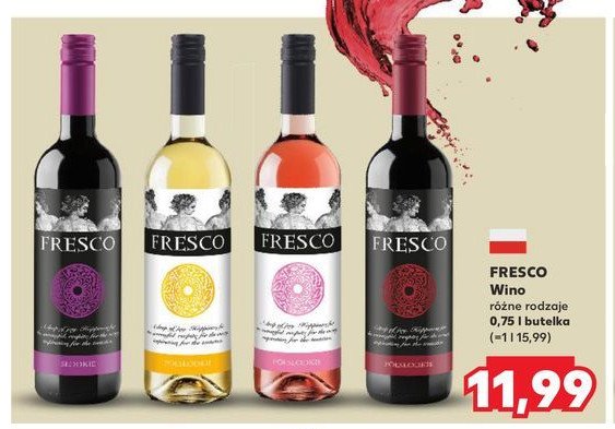 Wino słodkie FRESCO ROSSO promocja