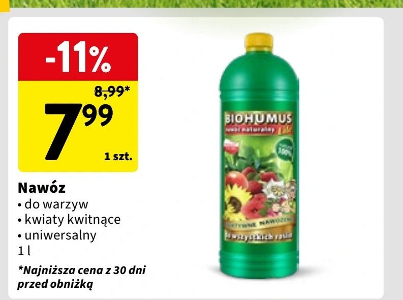 Nawóz uniwersalny Biohumus promocja w Intermarche