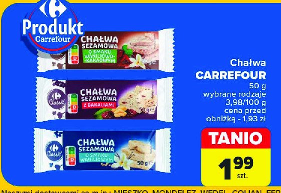 Chałwa waniliowo-kakaowa Carrefour promocja