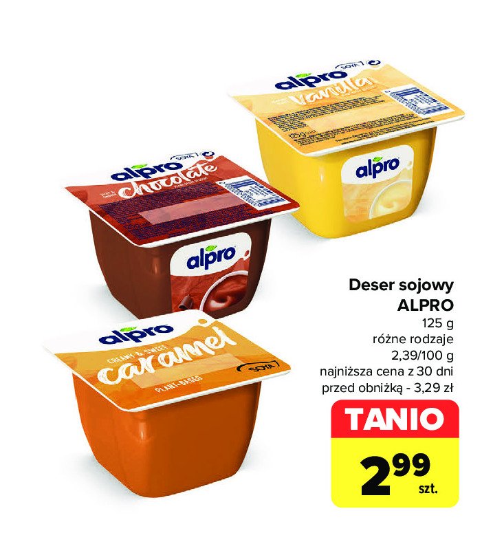 Deser o smaku waniliowym Alpro promocja w Carrefour