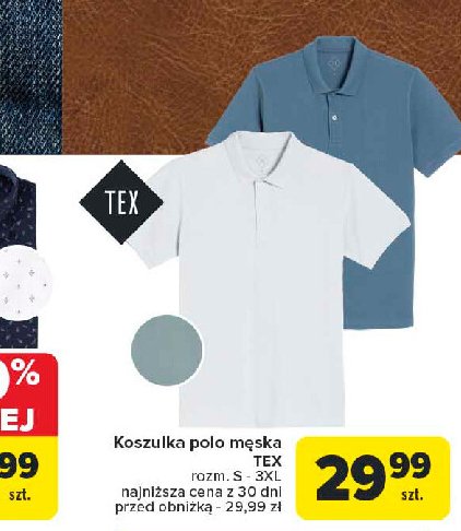 Koszulka polo męska rozm. s-3xl Tex promocja w Carrefour