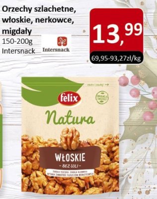 Orzechy szlachetne, włoskie, nerkowce, migdały Intersnack 150-200g promocja w Market Point