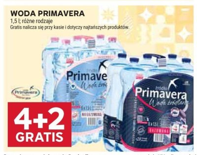 Woda primavera różne rodzaje promocja w Stokrotka