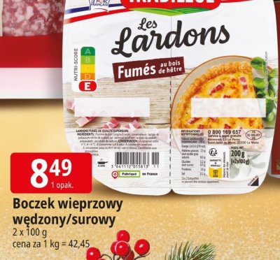 Boczek wieprzowy wędzony/surowy promocja w Leclerc