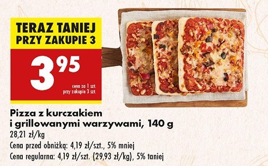 Pizza z kurczakiem i grillowanymi warzywami promocja