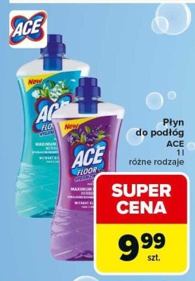 Płyn do podłóg, różne rodzaje ACE promocja w Carrefour