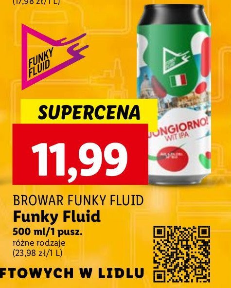 Piwo Funky fluid buongiorno! promocja