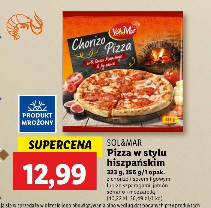 Pizza chorizo Sol&mar promocja