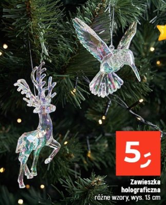 Zawieszka holograficzna różne wzory, wys. 13 cm promocja w Dealz