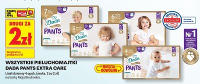 Pieluchomajtki Dada Pants Extra Care XXL 16+ kg promocja w Biedronka