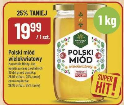 Miód polski wielokwiatowy Mazurskie Miody promocja w POLOmarket