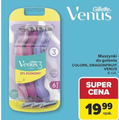 Maszynki do golenia COLORS, DRAGONFRUIT VENUS promocja w Carrefour