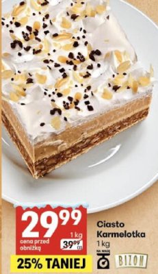 Ciasto Karmelotka Biloti promocja w Delikatesy Centrum
