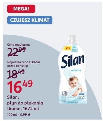 Płyn do płukania tkanin Silan promocja w Rossmann