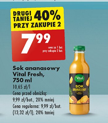 Sok ananasowy Vital fresh promocja