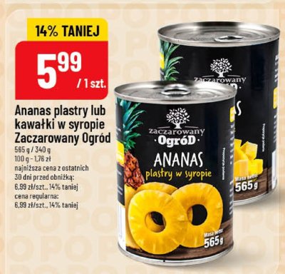 Ananas plastry lub kawałki w syropie promocja w POLOmarket
