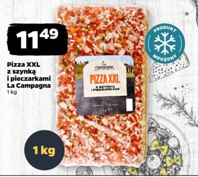 Pizza XXL z szynką i pieczarkami promocja w Netto