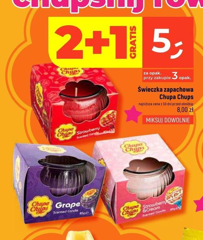 Świeca strawberry Chupa chups promocja w Dealz