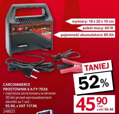 Prostownik 6 FY-703A CARCOMMERCE promocja w Selgros