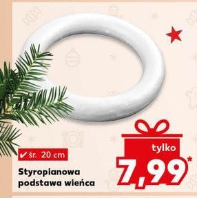 Podstawa styropianowa wieńca śr. 20 cm promocja w Kaufland