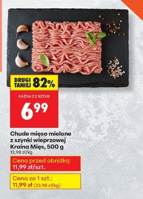 Mięso mielone z szynki wieprzowej Kraina Mięs, 500 g promocja w Biedronka