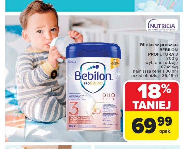 Mleko 3 Bebilon profutura duo biotik promocja