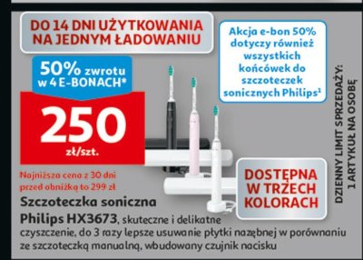 Szczoteczka do zębów Philips HX3673 promocja w Auchan