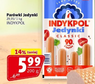 Parówki jedynki INDYKPOL promocja w Prim Market