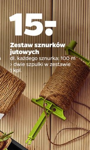 Zestaw sznuruów jutowych promocja w Netto