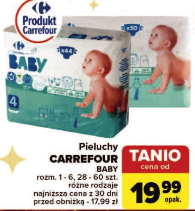 Pieluchy dla dzieci Carrefour baby promocja