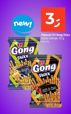 Paluszki Eti Gong Stixx różne rodzaje, 50 g promocja w Dealz