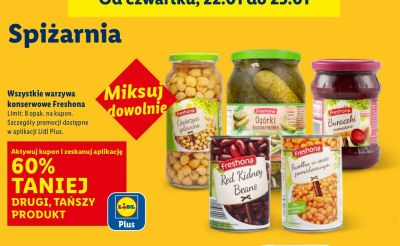 Warzywa konserwowe Freshona promocja w Lidl