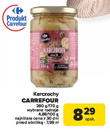 Karczochy w oleju z przyprawami Carrefour sensation promocja w Carrefour Market