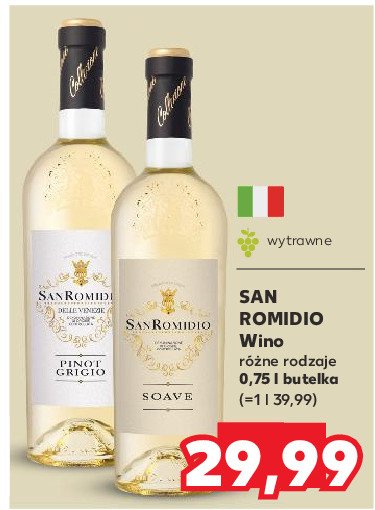 Wino SAN ROMIDIO PINOT GRIGIO DRY promocja