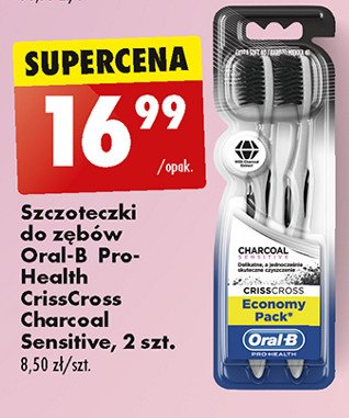Szczoteczka charcoal sensitive Oral-b crisscross promocja w Biedronka