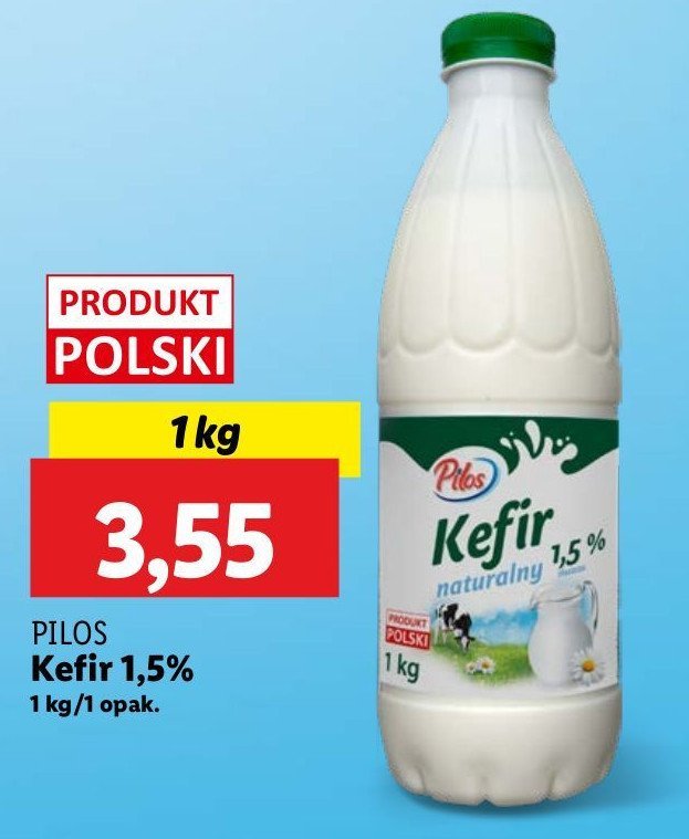 Kefir naturalny 1.5 % Pilos promocja