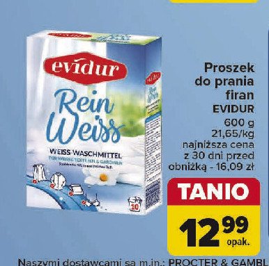 Proszek do prania firanek Evidur promocja w Carrefour