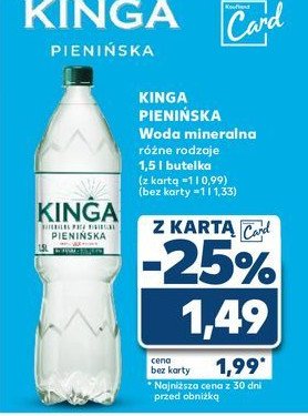 Woda naturalna Kinga pienińska promocja w Kaufland
